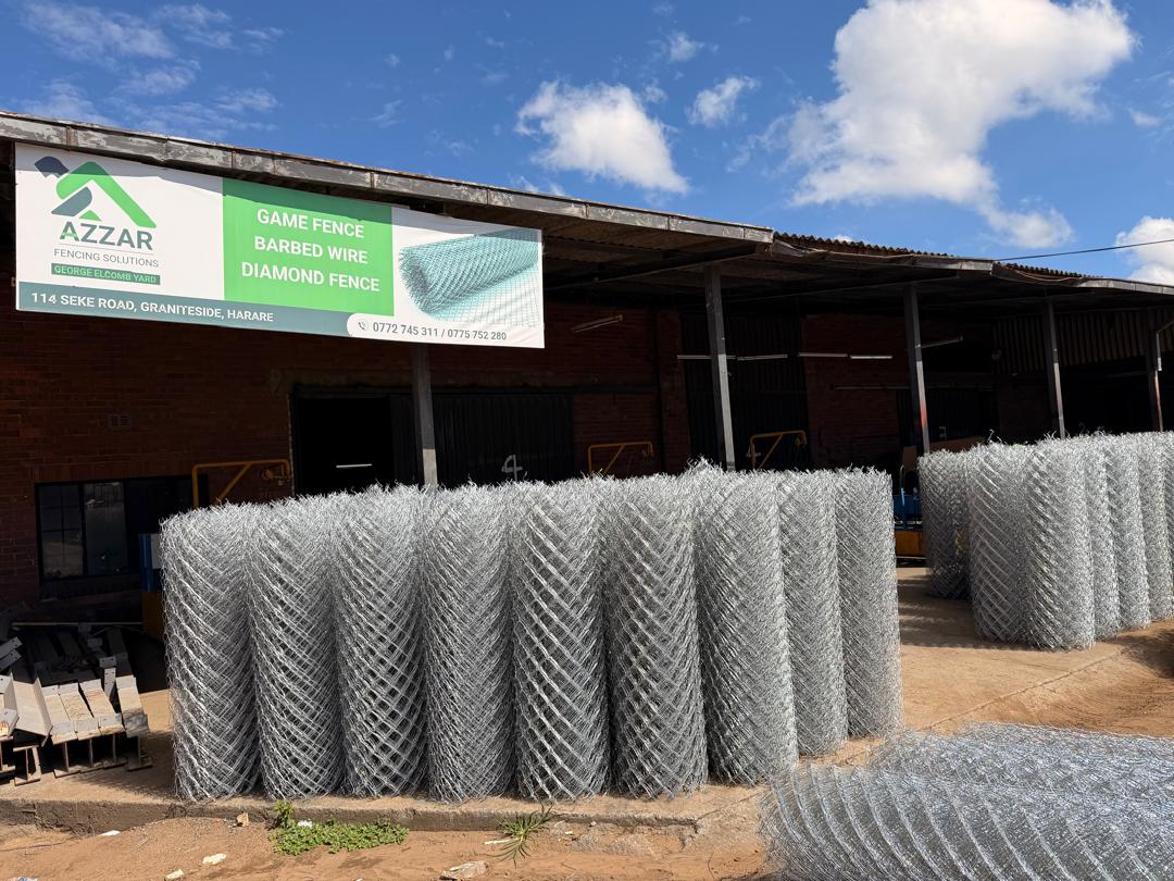 Azzar diamond mesh rolls stocked at the Harare yard