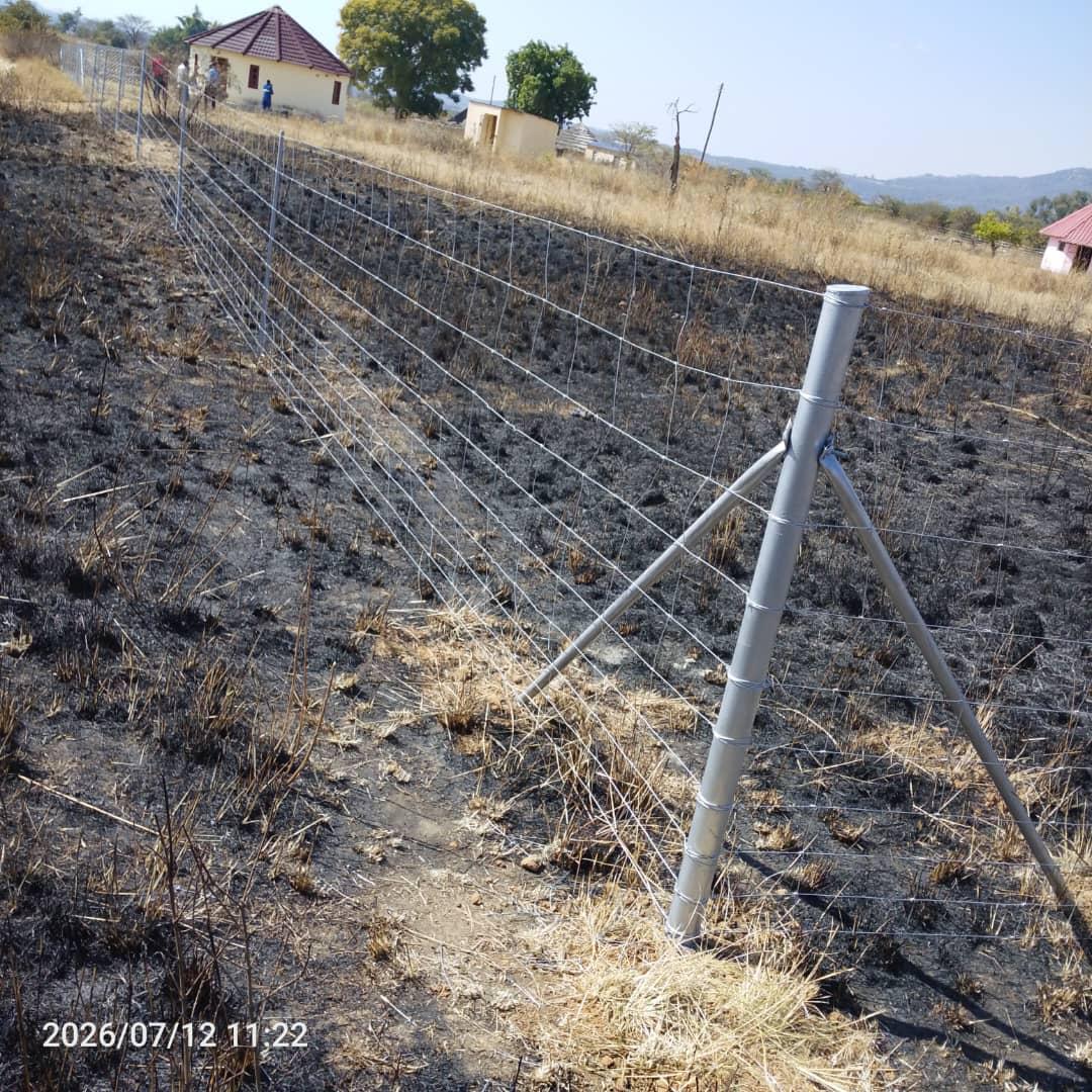 Azzar field fence installed across rural land